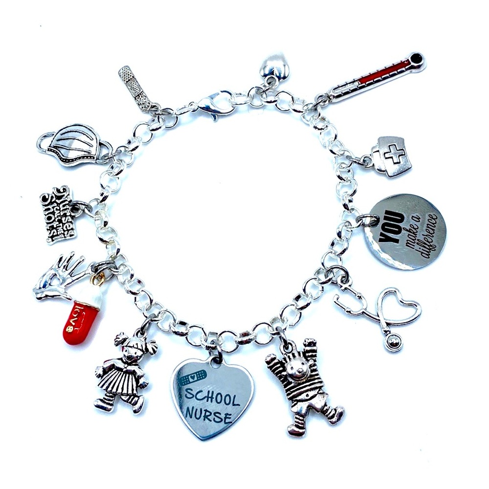 School Nurse Charm Bracelet